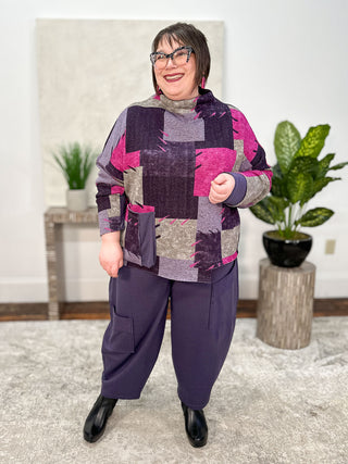 French Terry Mady Pant, Plum