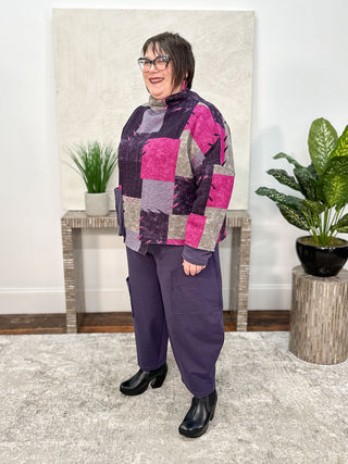 French Terry Mady Pant, Plum