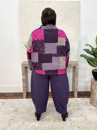 French Terry Mady Pant, Plum