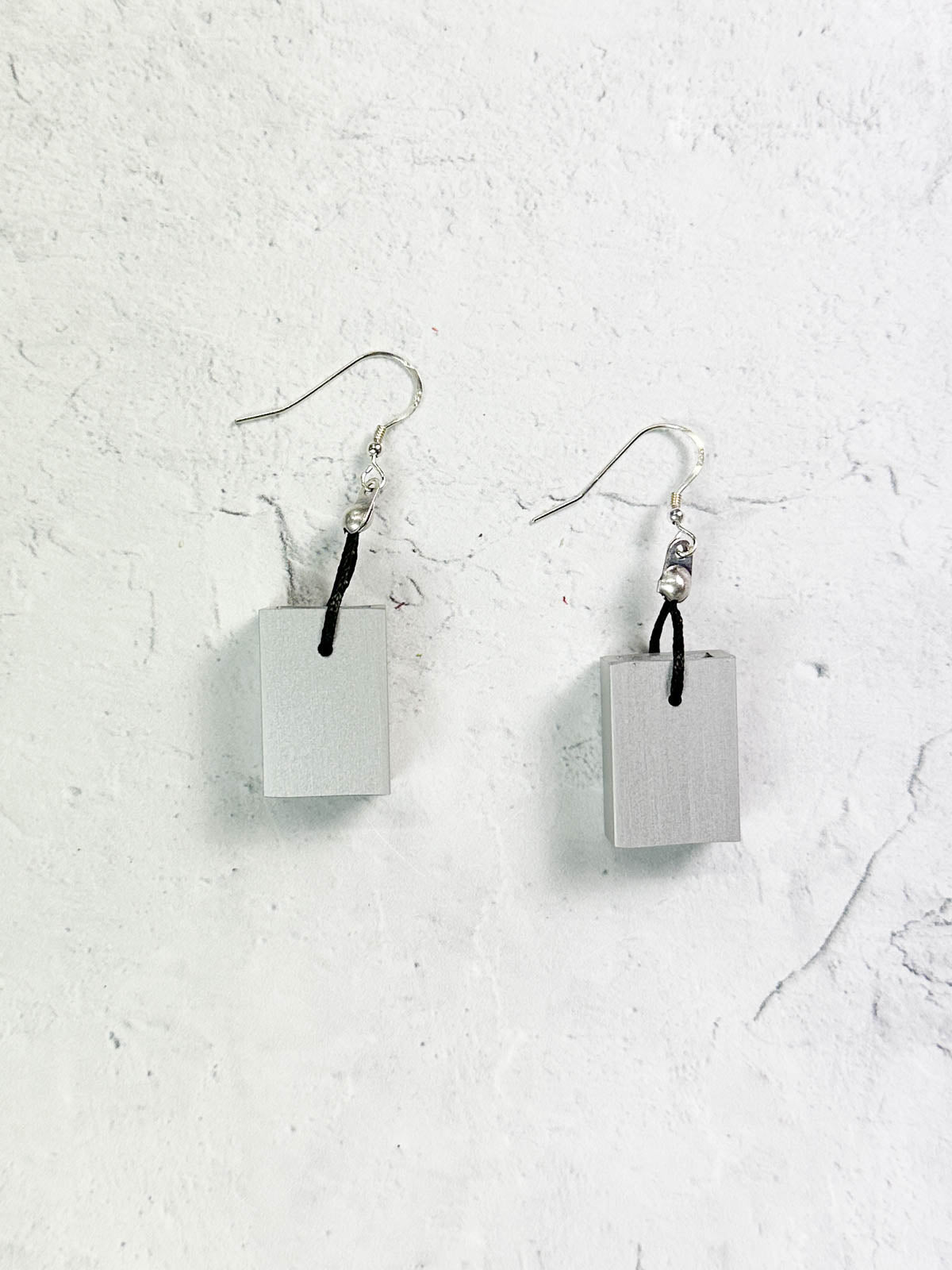 Christina Brampti Small Rectangular Aluminum Drop Earrings, Silver - Statement Boutique