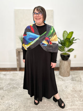 Cocoon House Silk Frida Poncho, Jubilee - Statement Boutique