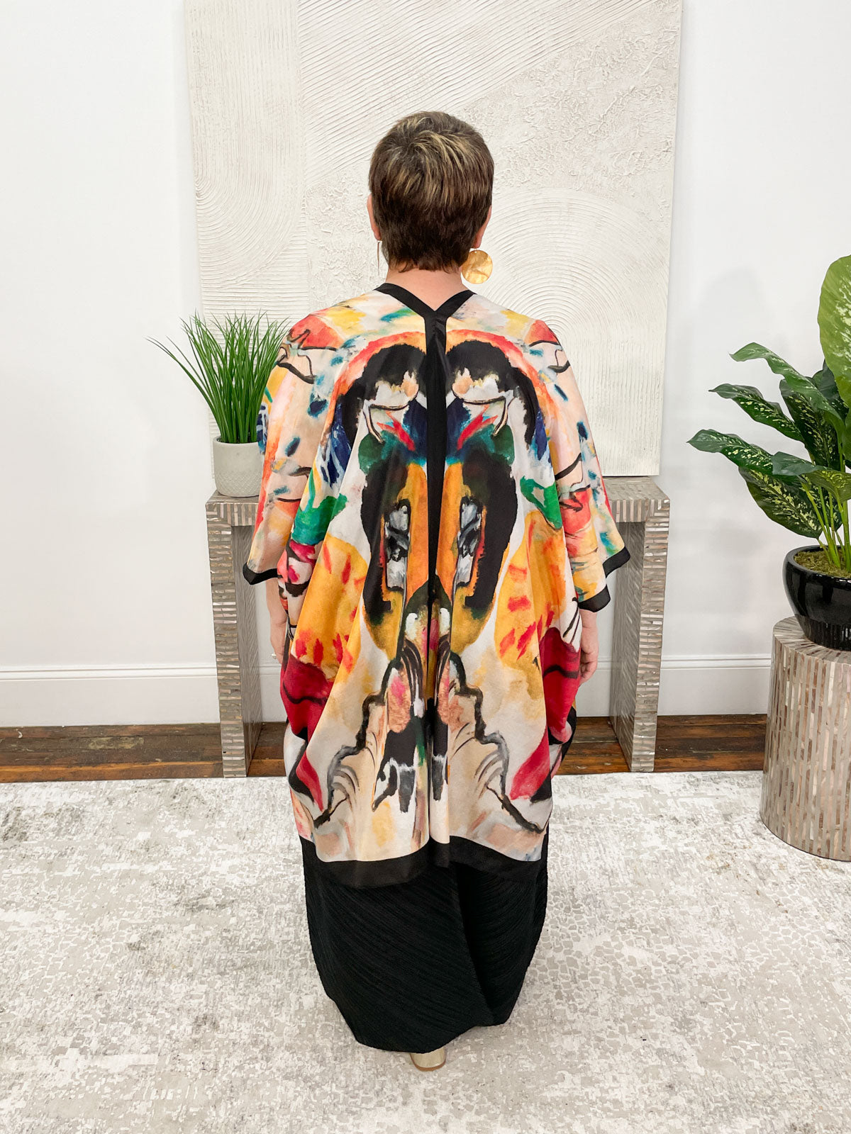 Cocoon House Silk Long Kimono, Vitality - Statement Boutique