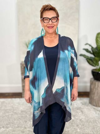 Silk Long Kimono, Clouds