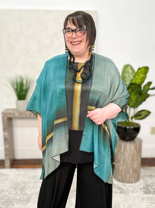 Cocoon House Silk Long Kimono, Eventide - Statement Boutique