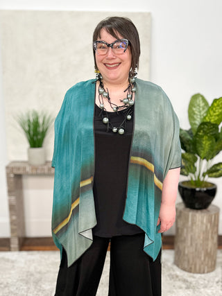 Cocoon House Silk Long Kimono, Eventide - Statement Boutique