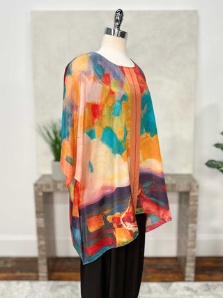 Cocoon House Silk Long Tunic, Felicity - Statement Boutique