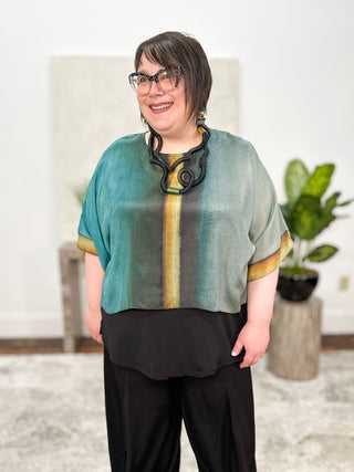 Cocoon House Silk Short Top, Eventide - Statement Boutique