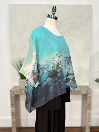 Silk Top with Overlay, Daydream