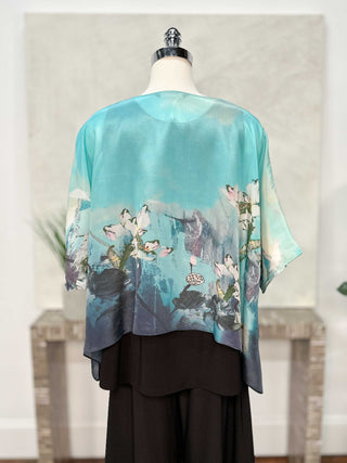 Silk Top with Overlay, Daydream