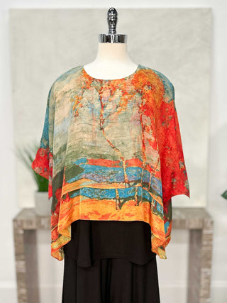 Silk Top with Overlay, Glade