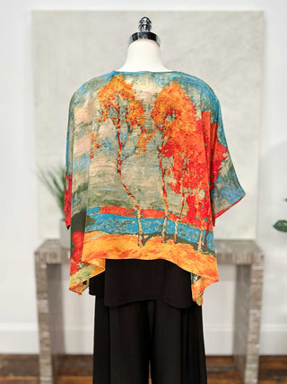 Silk Top with Overlay, Glade