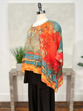 Silk Top with Overlay, Glade