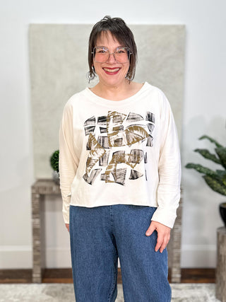 Calla Tee with Graphic, Parchment