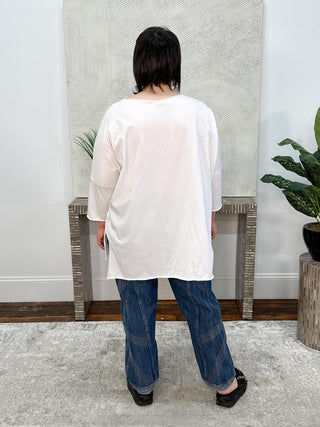 Cynthia Ashby Jay Tee with Black Graphic, Natural - Statement Boutique