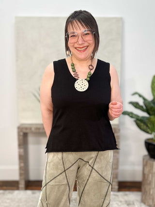 Cynthia Ashby Knit Tank, Black - Statement Boutique