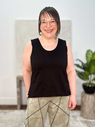 Cynthia Ashby Knit Tank, Black - Statement Boutique