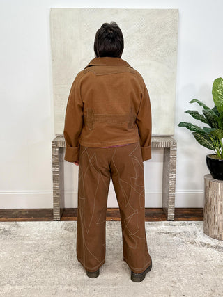 Pilot Denim Jacket, Saddle