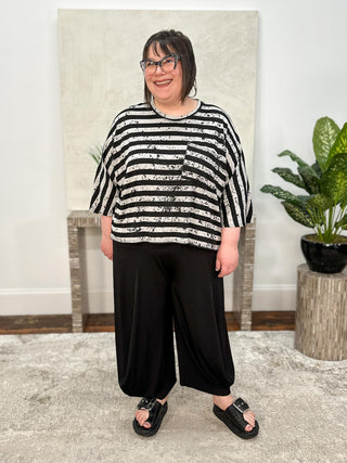Cynthia Ashby Splatter Rex Top, Grey/Black - Statement Boutique