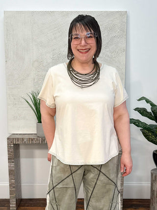 Cynthia Ashby Spring Tee, Parchment - Statement Boutique