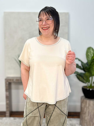 Cynthia Ashby Spring Tee, Parchment - Statement Boutique