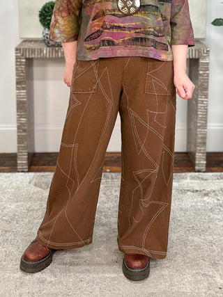 Ursa Denim Pants, Saddle