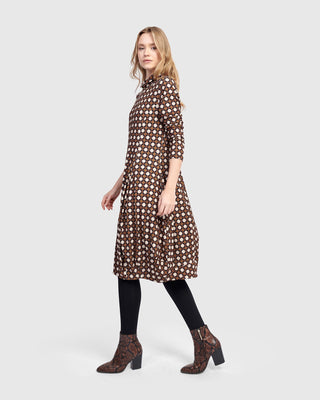 Alembika Dolly Cocoon Dress, Groove - Statement Boutique