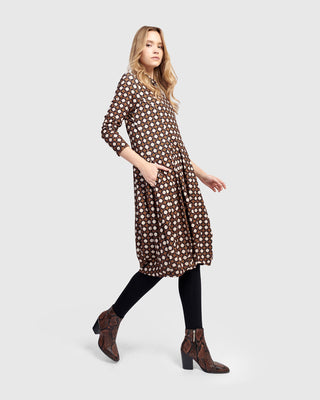 Alembika Dolly Cocoon Dress, Groove - Statement Boutique