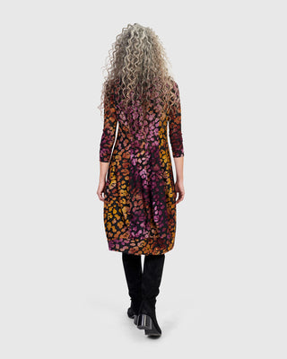 Alembika Burnout Mock Neck Cocoon Dress, Bloom - Statement Boutique