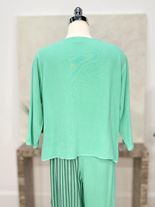 3/4 Sleeve Boxy Top, Caribbean