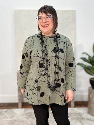 Dots Penny Top, Moss