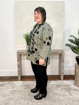 Dots Penny Top, Moss