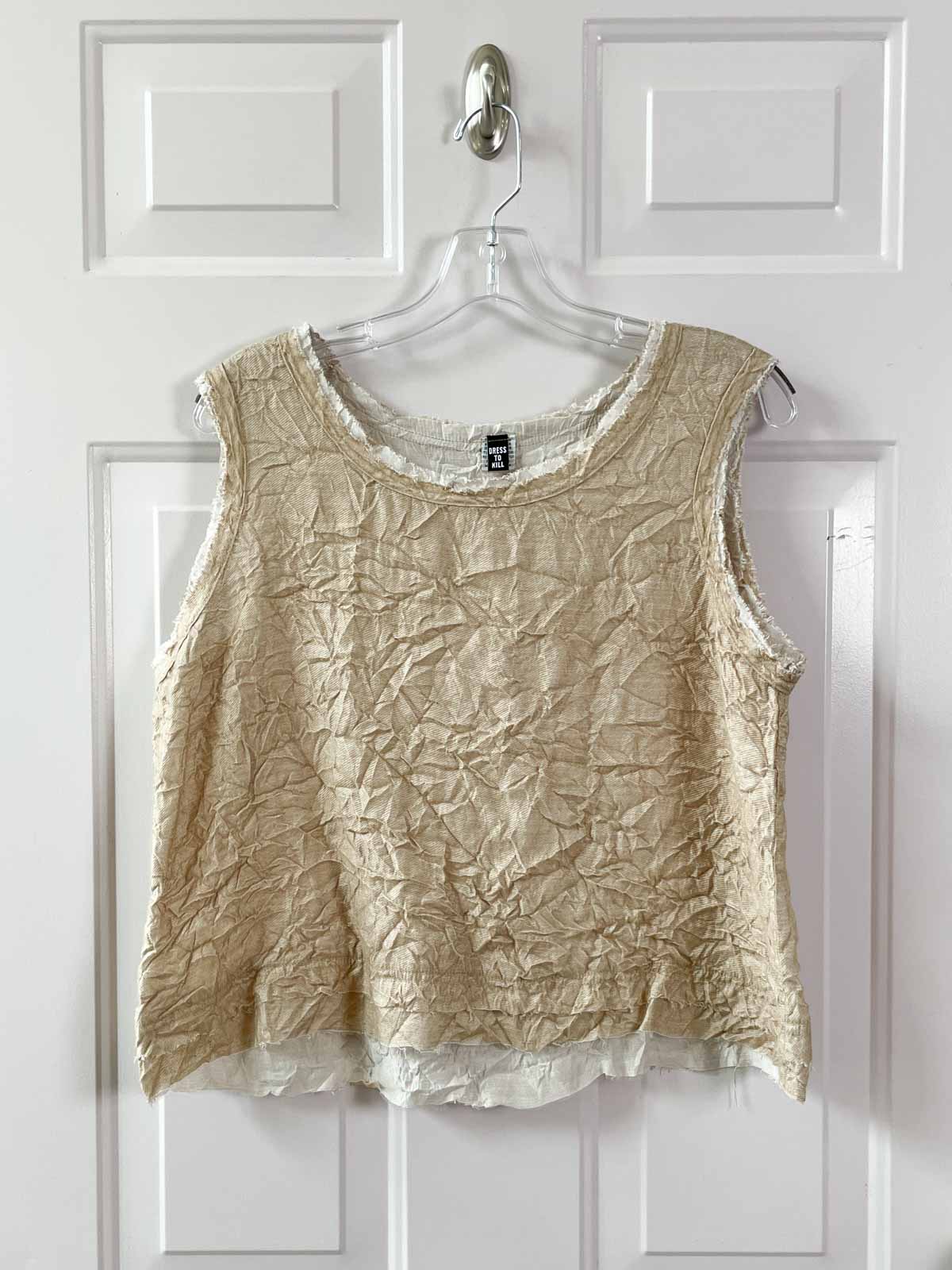 Dress To Kill Folded Bottom Tank, Solid Gold - Statement Boutique
