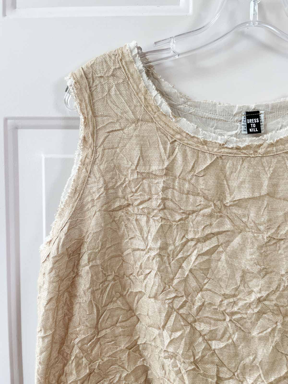 Dress To Kill Folded Bottom Tank, Solid Gold - Statement Boutique