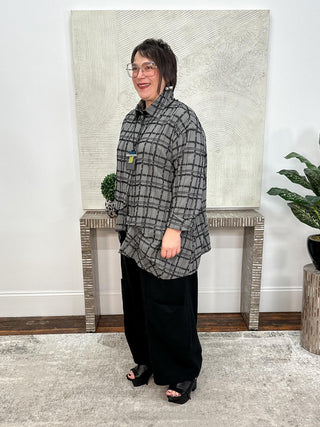 Multi Pocket Pant, Heavy Black Cotton Linen