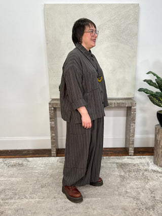 Fly Pant, Putty Mustard Stripe
