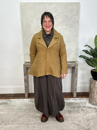 New Swing Blazer, Mustard Cotton Wool