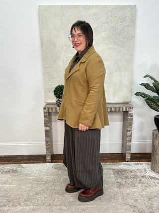 New Swing Blazer, Mustard Cotton Wool