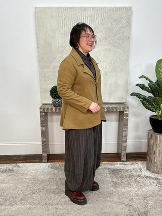New Swing Blazer, Mustard Cotton Wool