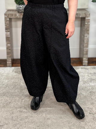 Puzzle Pant, Black Embossed
