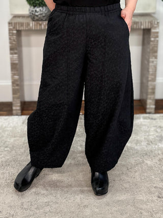 Puzzle Pant, Black Embossed