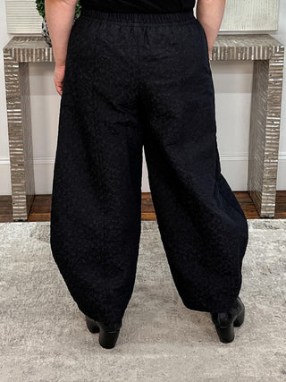 Puzzle Pant, Black Embossed