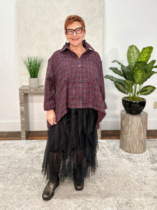 Dress To Kill Mesh Skirt, Black Ruffle - Statement Boutique