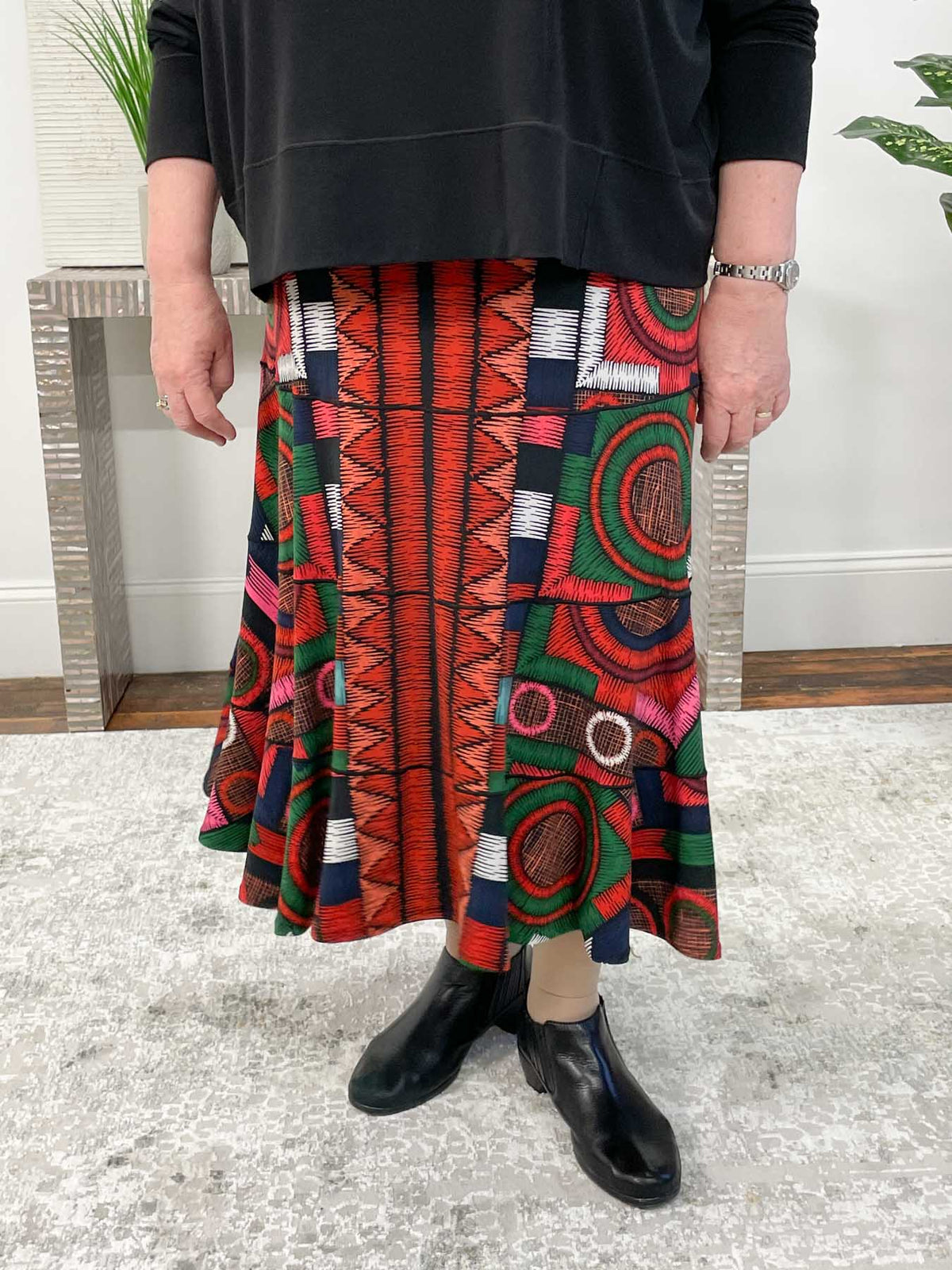 Eva Varro Boot 5 Panel Tier Skirt, Iggy - Statement Boutique