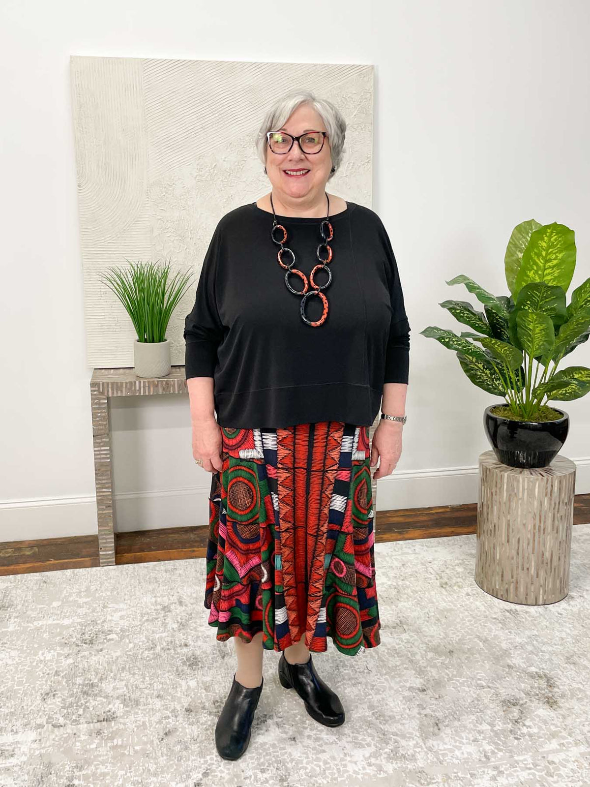 Eva Varro Boot 5 Panel Tier Skirt, Iggy - Statement Boutique