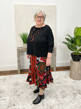 Eva Varro Boot 5 Panel Tier Skirt, Iggy - Statement Boutique