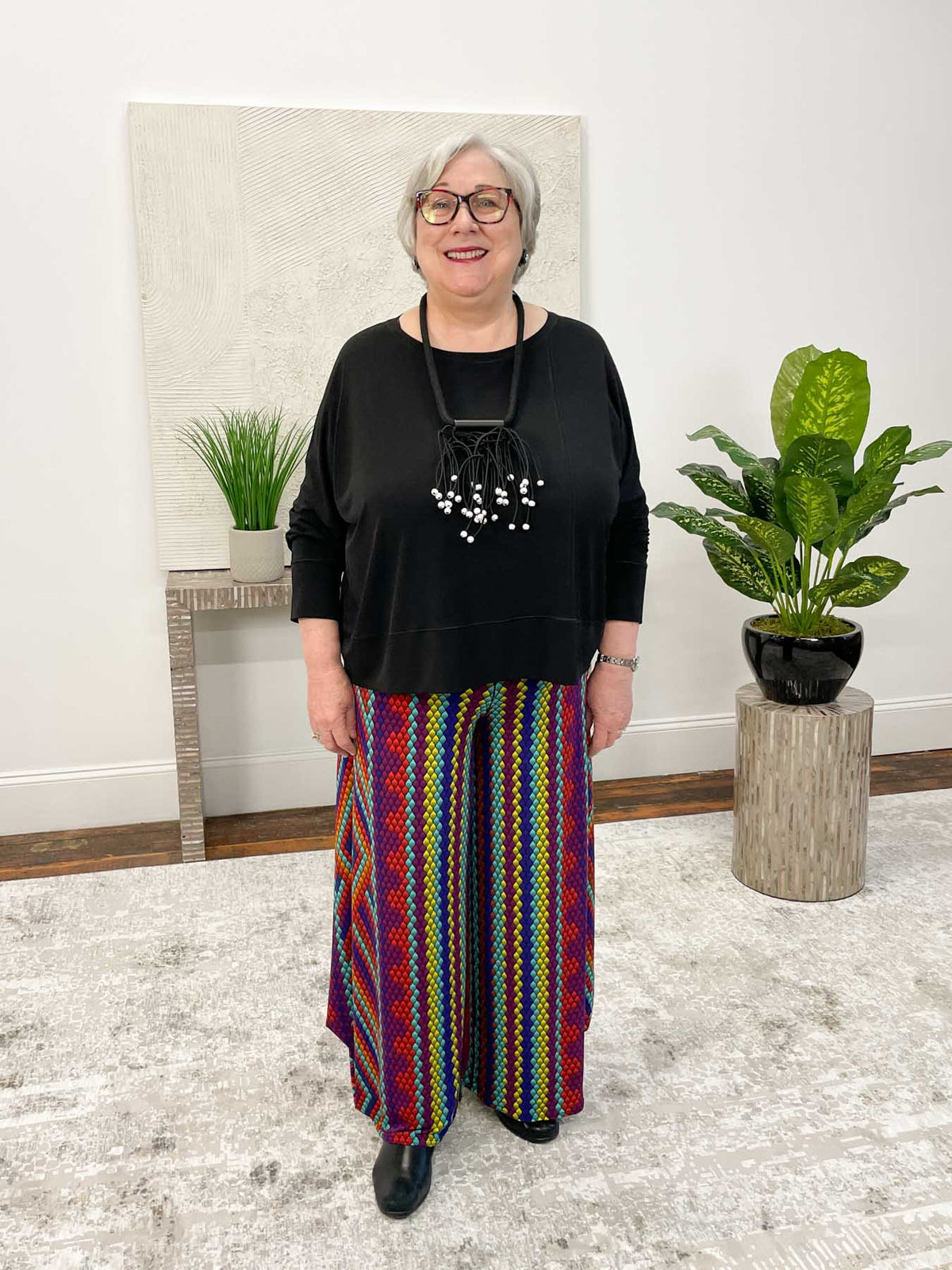 Eva Varro Kabuki Top, Black - Statement Boutique