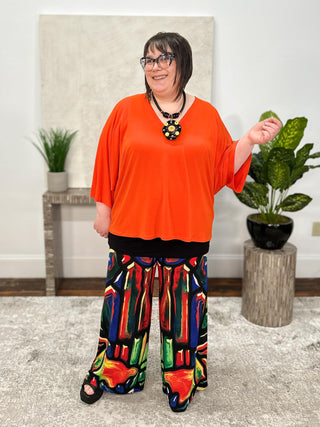 Eva Varro Kaftan Top, Orange - Statement Boutique