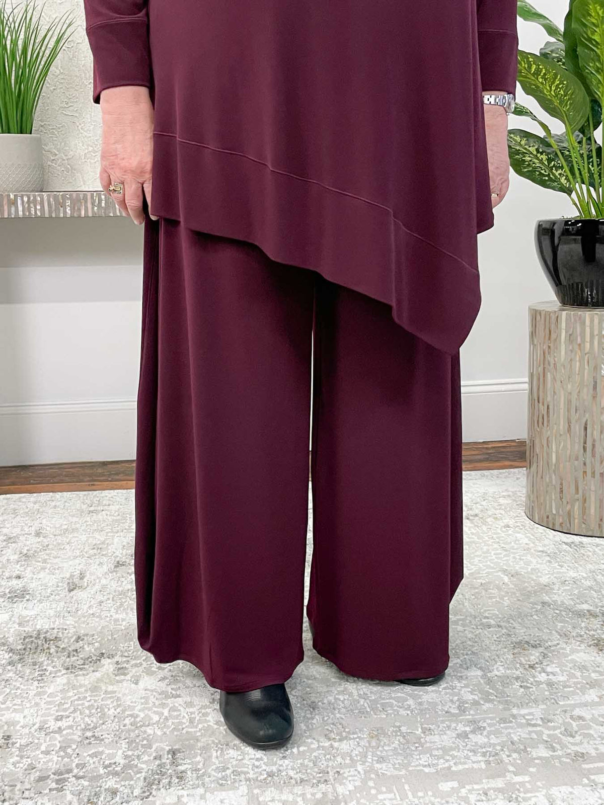 Eva Varro Origami Ankle Pant, Grape - Statement Boutique