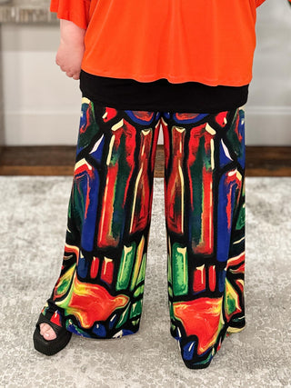 Eva Varro Single Layered Wide Leg Pants, Atlantis - Statement Boutique