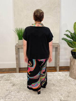 Eva Varro Slit Armhole Top, Black - Statement Boutique